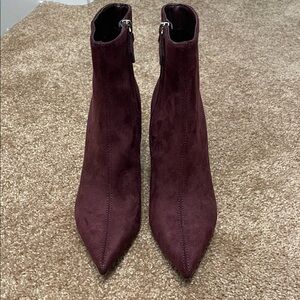 Nine West Deep Burgundy Ankle Booties